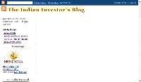 The Indian Investor's Blog 