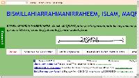 BISMILLAHIARRAHIMANIRRAHEEM, ISLAM, MAQFIRAT