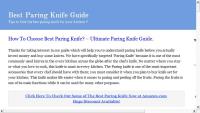 Best Paring Knife Guide For Chef's