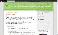 Power of Web blogs - What I see is what you get!...