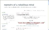 memoirs of a rebellious mind