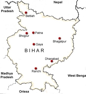 Map of Bihar