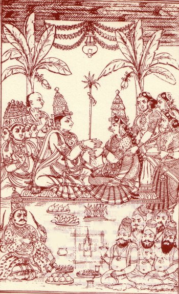 Andal as Krishna`s Bride