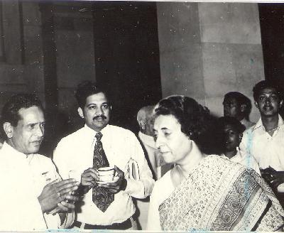 Bhimsen Joshi and Indira Gandhi