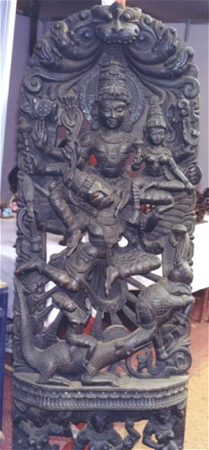 Garuda Carrying Lord Vishnu and Laxmi