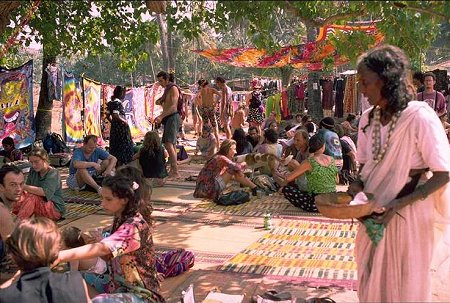 Tourists at a Goan Market