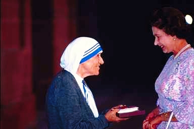 Mother Teresa  and Queen Elizabeth II