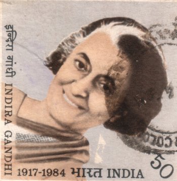 Stamp of Indira Gandhi 