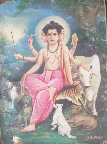 Three Headed Animal Lover Dattatreya