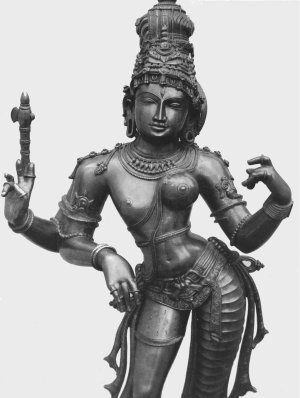 A Spectacular Mixed Metal Sculpture of Ardhanarishwara