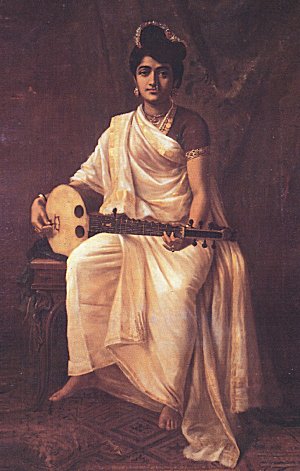 Malabari Girl - Painting by Raja Ravi Verma