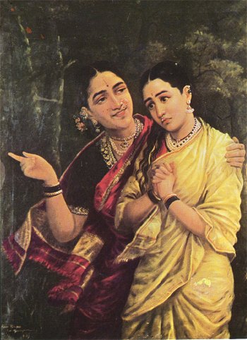 Agony of Draupadi by Ravi Varma