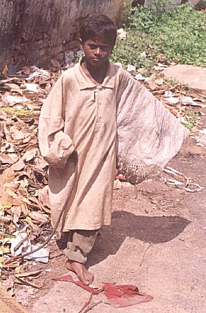 A rag-picker boy