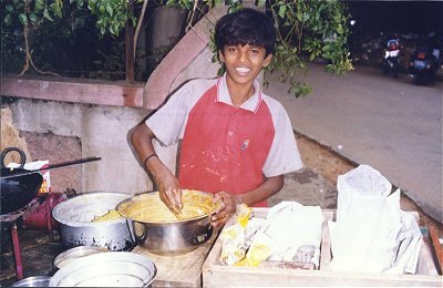 Roadside Pakora Vendor