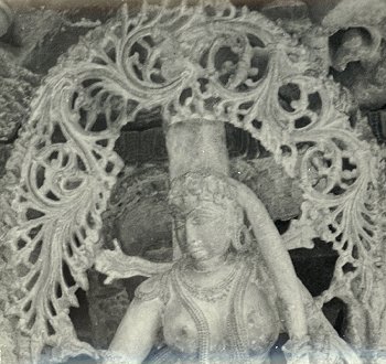 Finely Carved Hoyssala temple Sculpture