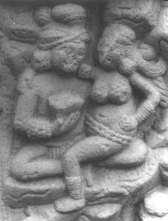 Drinking Couple - Temple Sculpture from India 