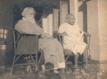 Tagore with Gandhi