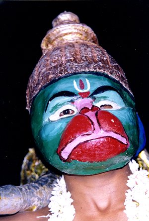 Man Posing as Hanuman the Monkey