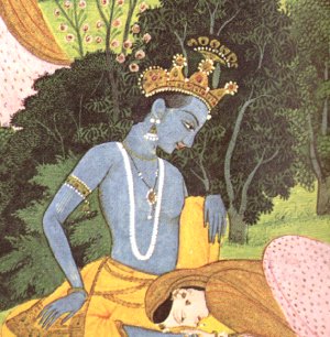 Krishna from a Rajasthani painting