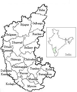 District-wise Map of Karnataka