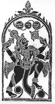 Vishnu represented in Kavi art