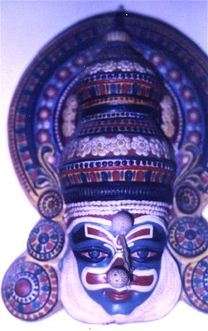 Painted Kathakali Mask from Kerala