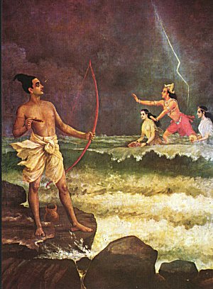 Sri Rama Vanquishing the Sea