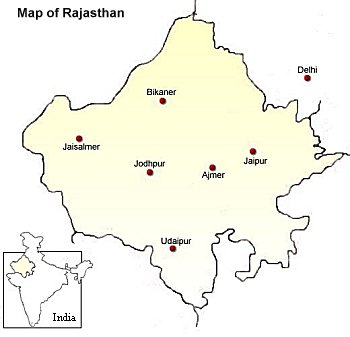 Map of Rajasthan