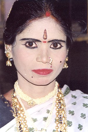 Man Dressed in a Saree as a Woman