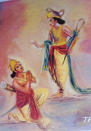 Krishna Teaches Arjuna