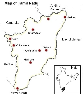 Map of Tamil Nadu