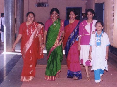 Girls Arriving for a Wedding