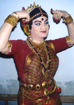 Man Dressed as a Woman for a Dance Performance 