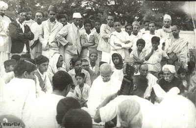 Gandhi at a Prayer Meeting, Bangalore, 1927