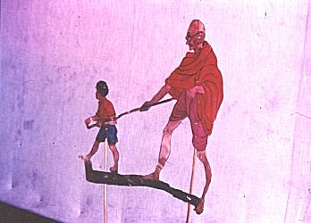 Painted Puppet of Gandhi