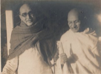 Mahadev Desai and Gandhi