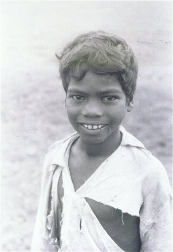 Gond boy with Torn Shirt