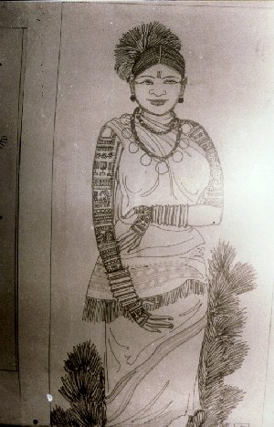 Tribal Tattoo Tattoo of a Tribal Woman Illustration by Artist Jha at the 