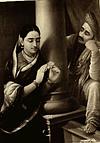 Romancing Couple -- Painting by Raja Ravi Varma.
