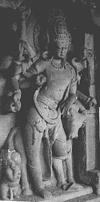 Lord Shiva with his Bull (Nandi), Chalukyan sculpture from Aihole, 6th century A.D.