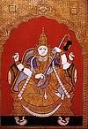 Tanjore School of Painting -  Deity Saraswati