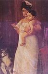 Lady with a Child and a Dog