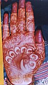 The Mehendi (henna) on a Bride's Hands