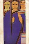 Three Pujarinis -- Painting by Jamini Roy