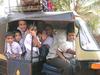 Crowded Rickshaw Carrying School Children
