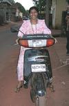 Indian Woman with Scooter