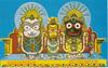 Idols of Balarama, Subhadra, and Krishna