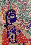 Krishna in a Folk Painting