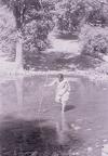Jyotsna Crossing a Creek