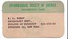 Kamat's Membership  Card of Entomological Society of America